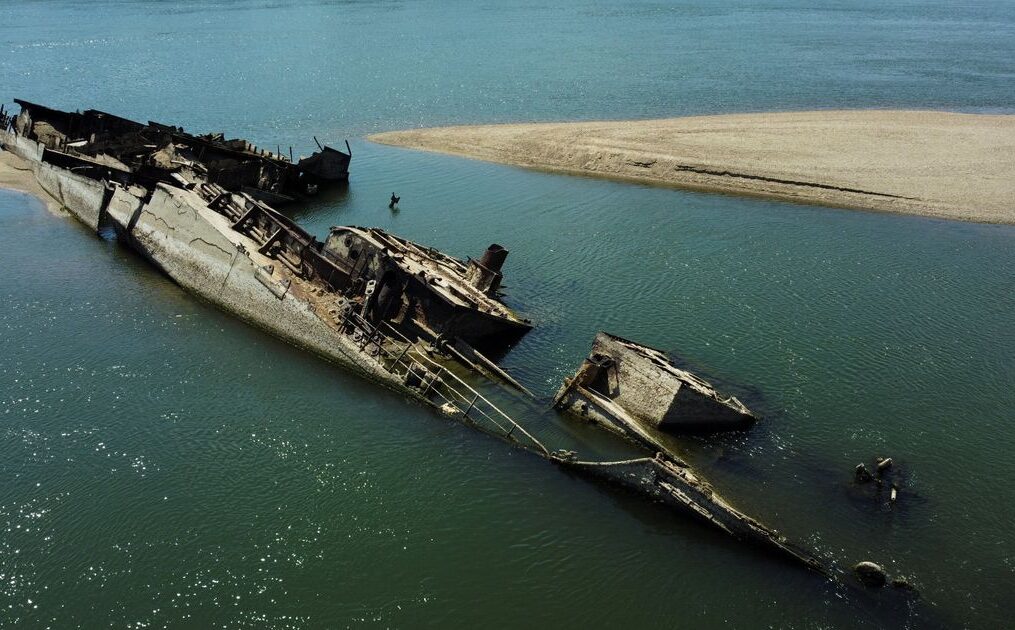 Sunken Nazi WWII Warships Resurface In Danube River As Drought Worsens