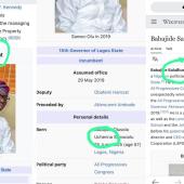 He’s Now Uchenna Sanwo-Olu – Online Users Edit Lagos Governor’s Wikipedia Account, Claim Igbo Connections