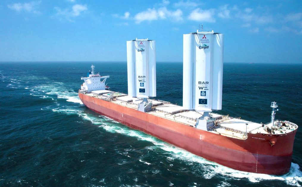 Cargill chartered ship sets sail to test wind power at sea